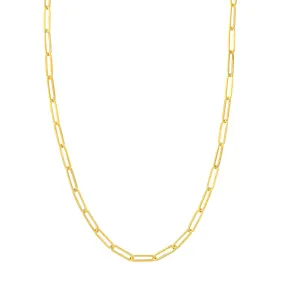 10K Yellow Gold 18" Paper Clip Chain