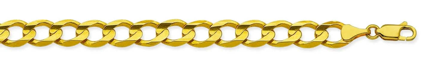 10K Yellow Gold 22" Concave Curb Chain