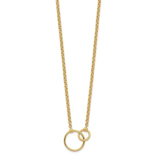 10K Yellow Gold Linked Circle Necklace