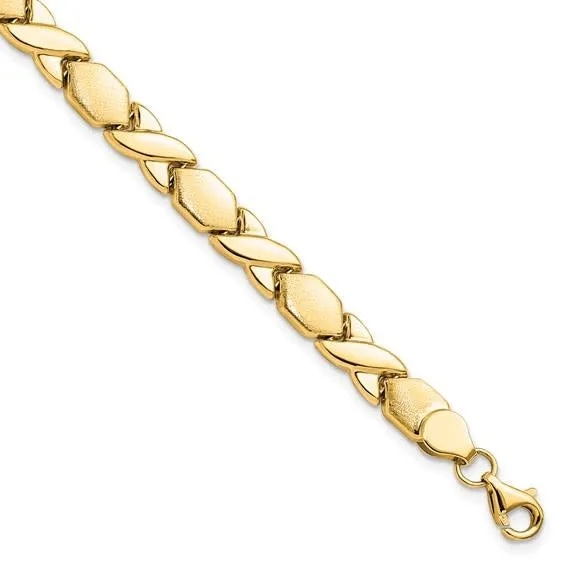 10k Yellow Gold "X & O" Bracelet