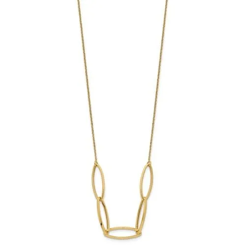 14K Polished Fancy Link Necklace