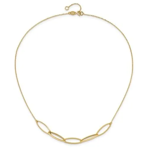 14K Polished Fancy Link Necklace