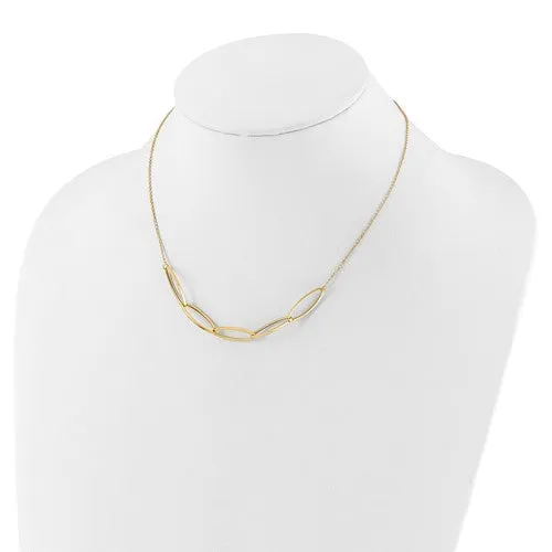 14K Polished Fancy Link Necklace