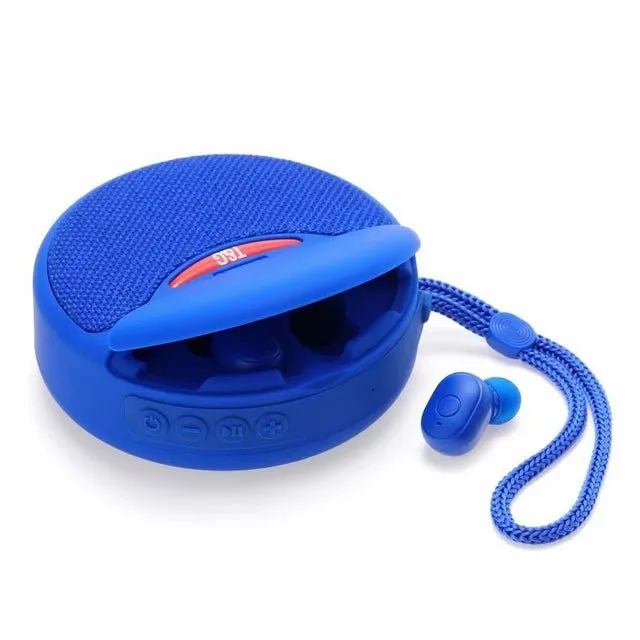 2-in-1 Portable Speaker and Earbuds