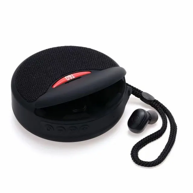 2-in-1 Portable Speaker and Earbuds