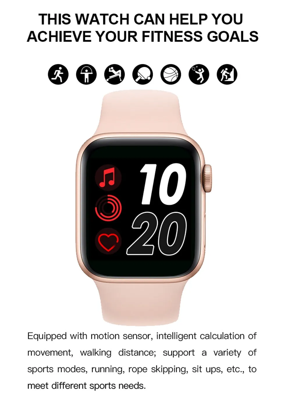 Enhanced 2021 T500 Smart Watch Bundle with Complimentary 2021 Macaron Mini-2 TWS Earphones & Charging Case