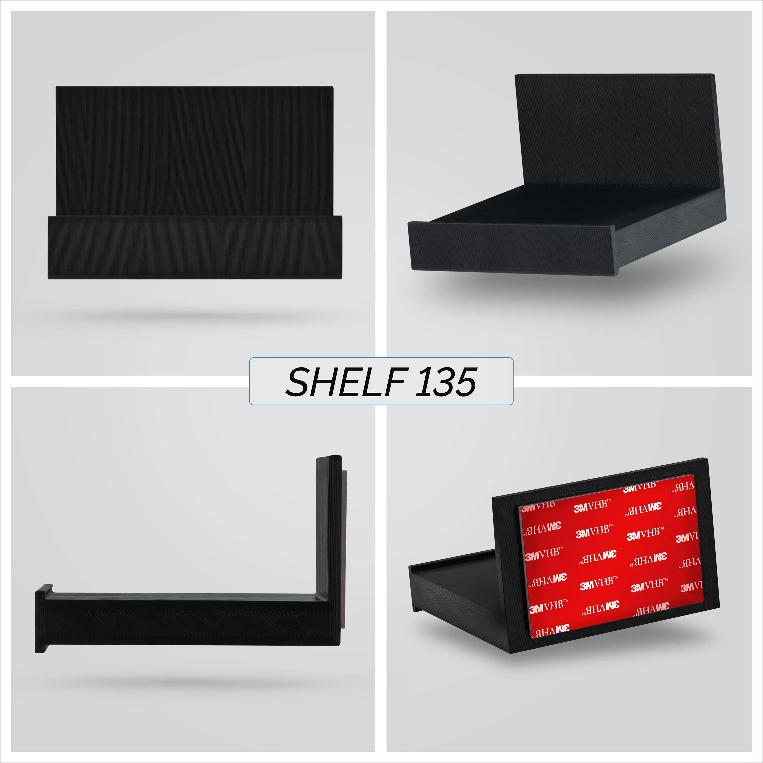 4" Adhesive Universal Small Floating Shelf (135) for Security Cameras, Small Plants, Storage & More