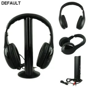 5IN1 Wireless Headphone Casque Audio Sans Fil Ecouteur Hi-Fi Radio FM TV MP3 MP4