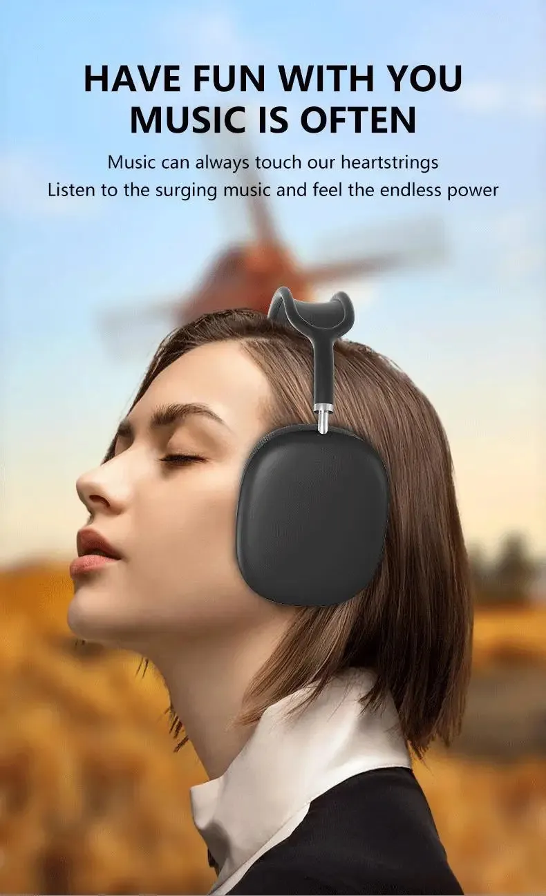 Air Max P9 Pro Wireless Bluetooth Headphones Noise Cancelling Mic