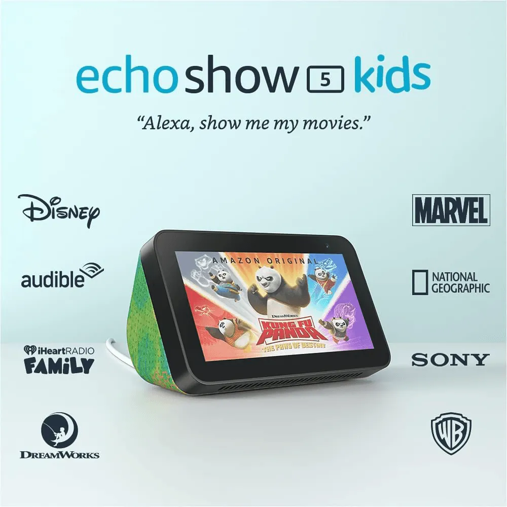 Amazon Echo Show 5 Kids 2nd Generation Smart Display With Alexa - Chameleon