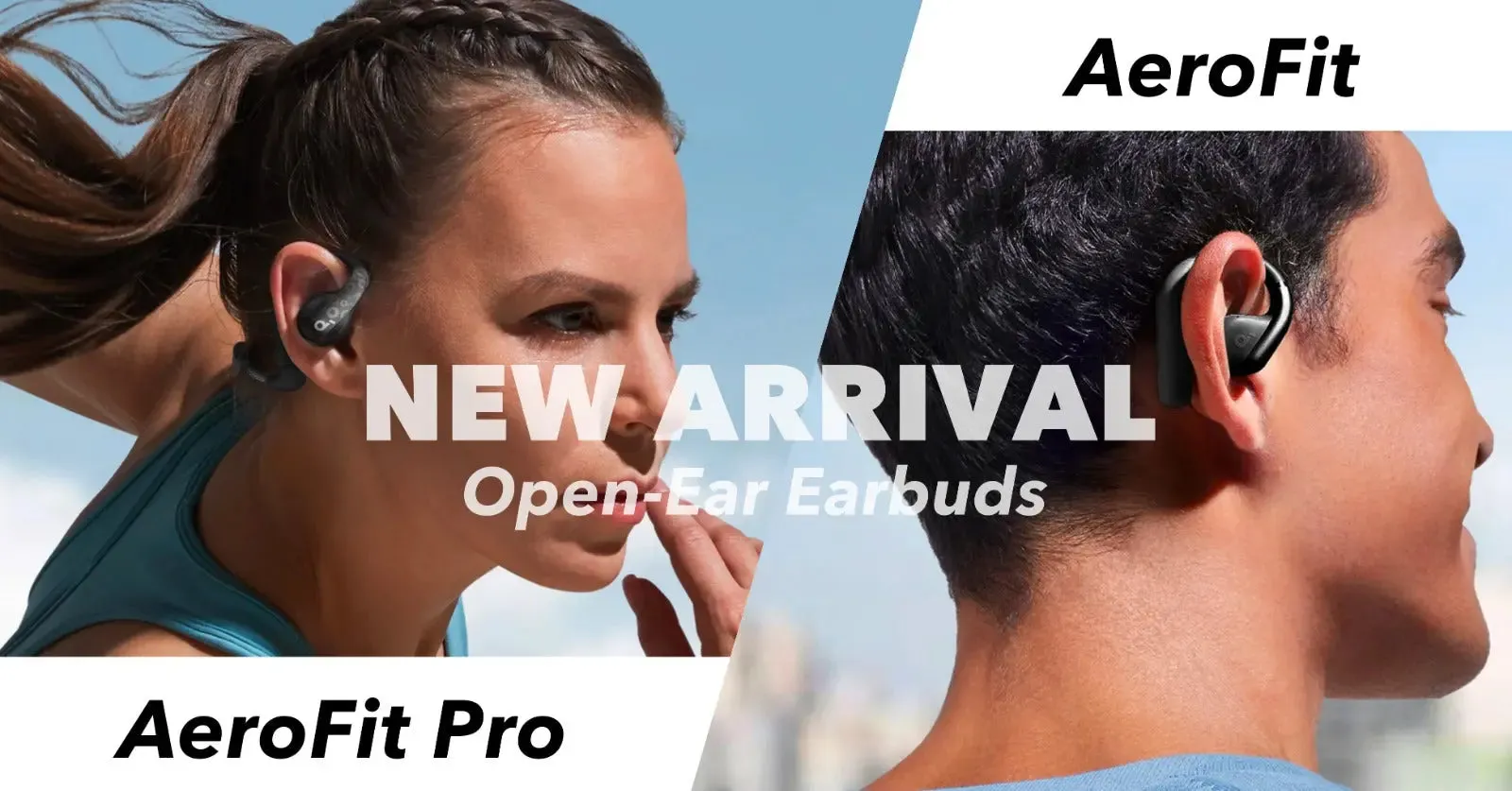 Anker AeroFit A3872 Open-Ear Wireless Bluetooth Earbuds - Sweatproof, Lightweight, Comfort-Fit Earphones