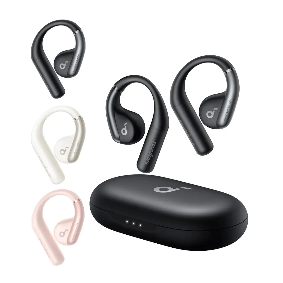 Anker AeroFit A3872 Open-Ear Wireless Bluetooth Earbuds - Sweatproof, Lightweight, Comfort-Fit Earphones