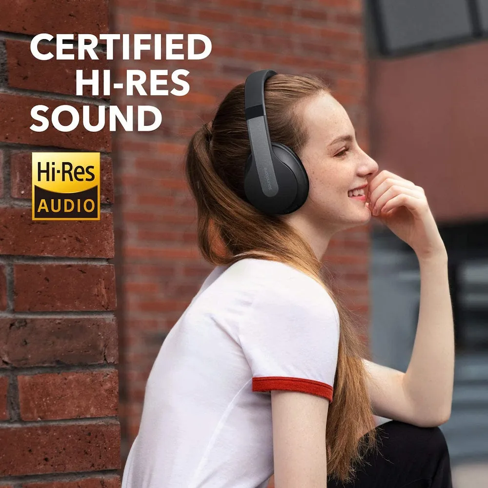 Anker Soundcore Life Q20 Hybrid Active Noise Cancelling Headphones, Wireless Over Ear Bluetooth Headphones, 40H Playtime, Hi-Res Audio, Deep Bass, Memory Foam Ear Cup (Black)