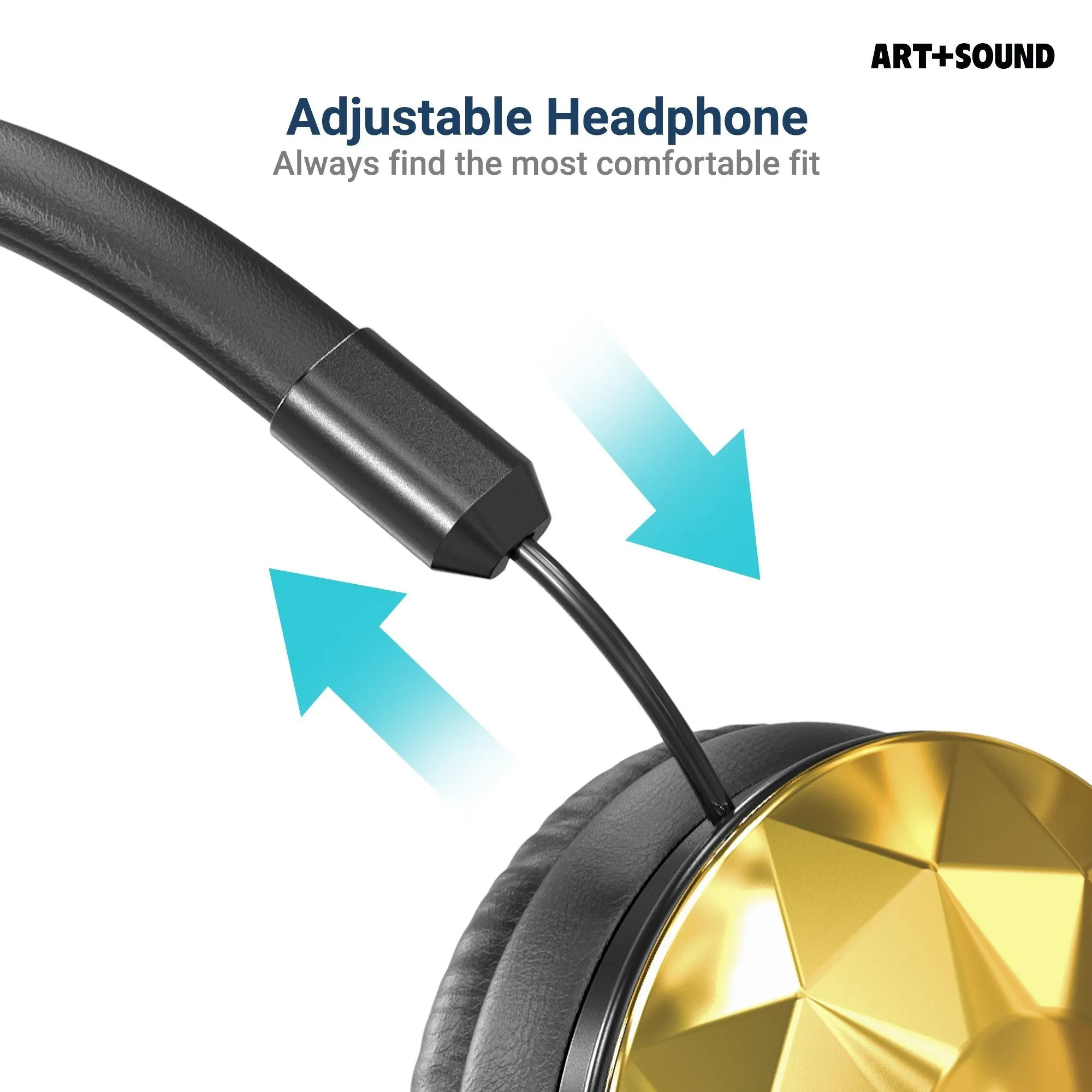 Art & Sound Faceted On-Ear Wired Headphones