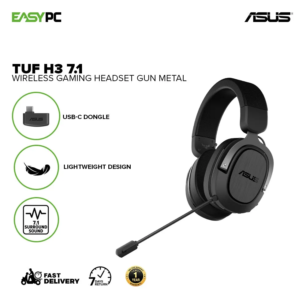 Asus TUF H3 2.4 GHz Gun Metal Wireless Gaming Headset