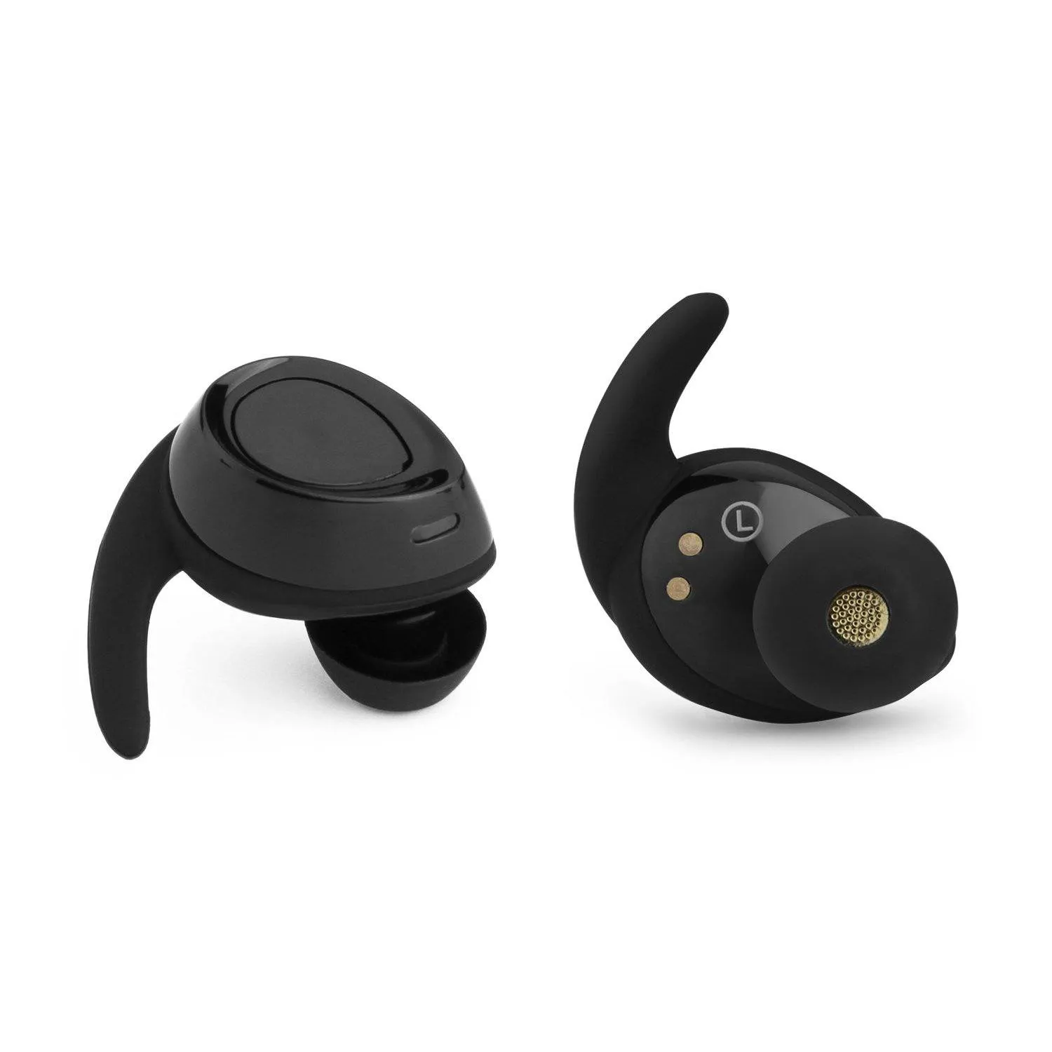 Black Mini Wireless Bluetooth Twins Earbuds Mic True Bass Stereo In-Ear TWS Earphones