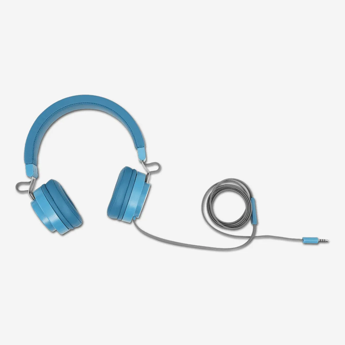 Blue Headphones with Jack and Microphone