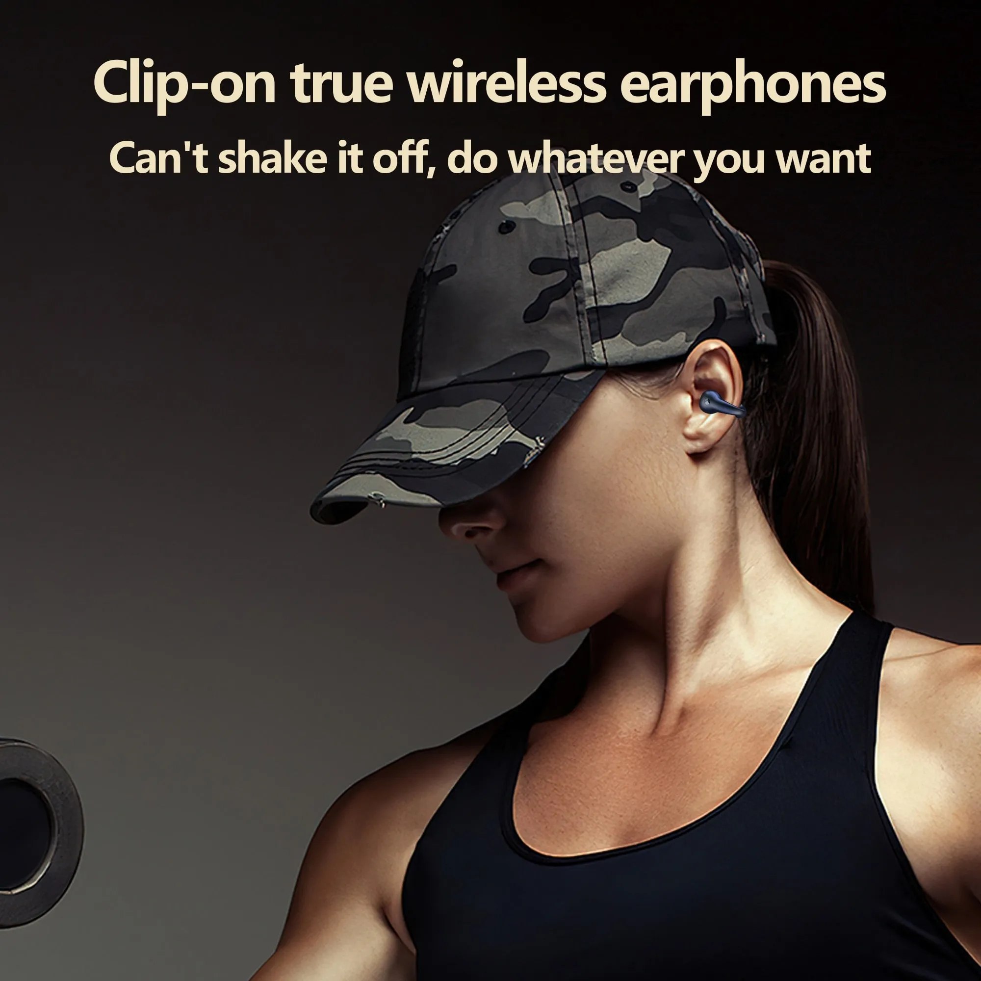 Bone Conduction Concept TWS Wireless Headphones Bluetooth 5.3 Earphones Earclip Touch Control Earbuds Sports HIFI Bass Headsets