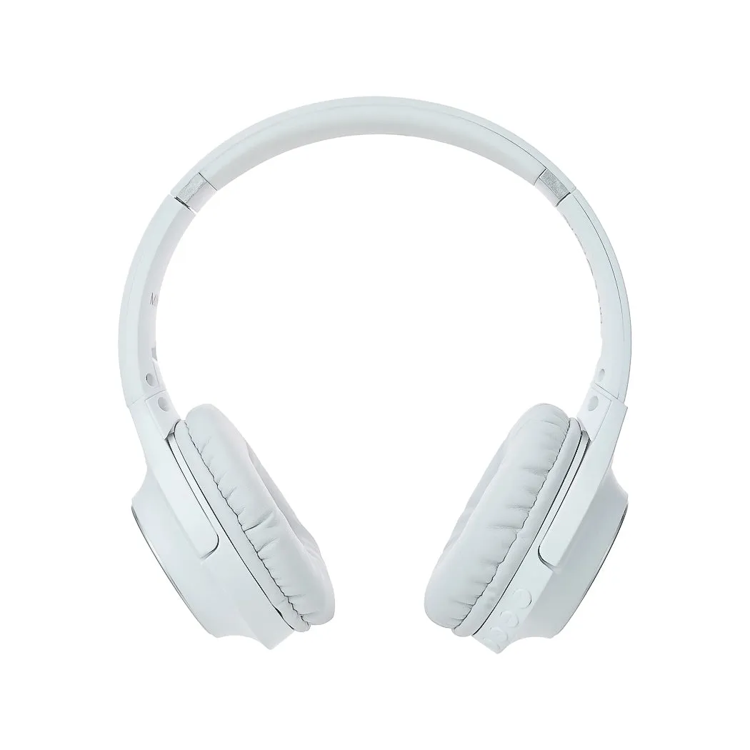 White Wireless Headphones, CD Patterned, Model TM-053 - High-Fidelity Audio