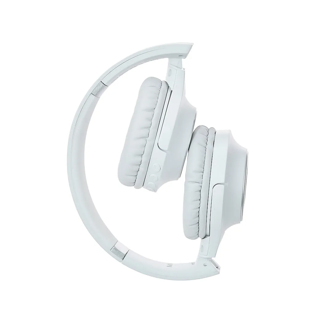 White Wireless Headphones, CD Patterned, Model TM-053 - High-Fidelity Audio