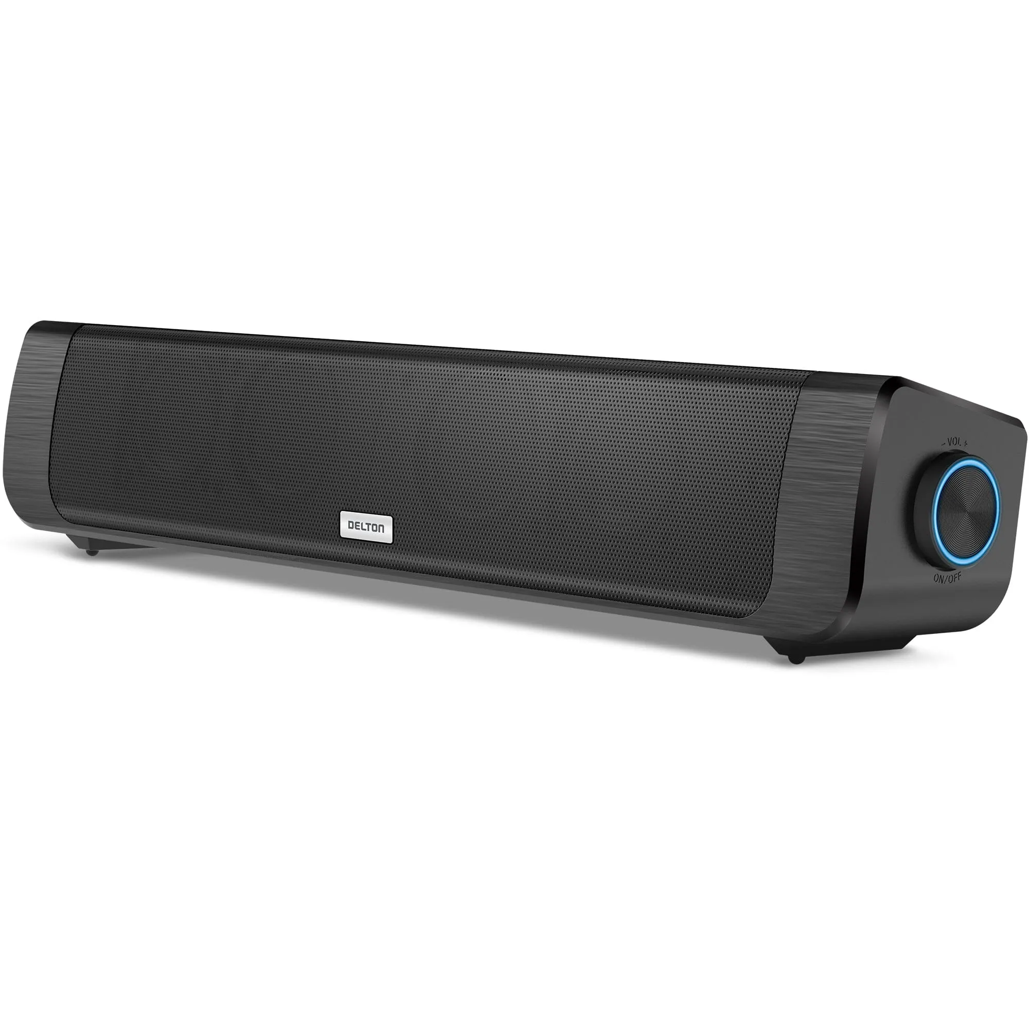 Delton SB200 Bluetooth Soundbar - 20W Dual-Powered Hi-Fi Stereo Computer Speaker with Rich Bass