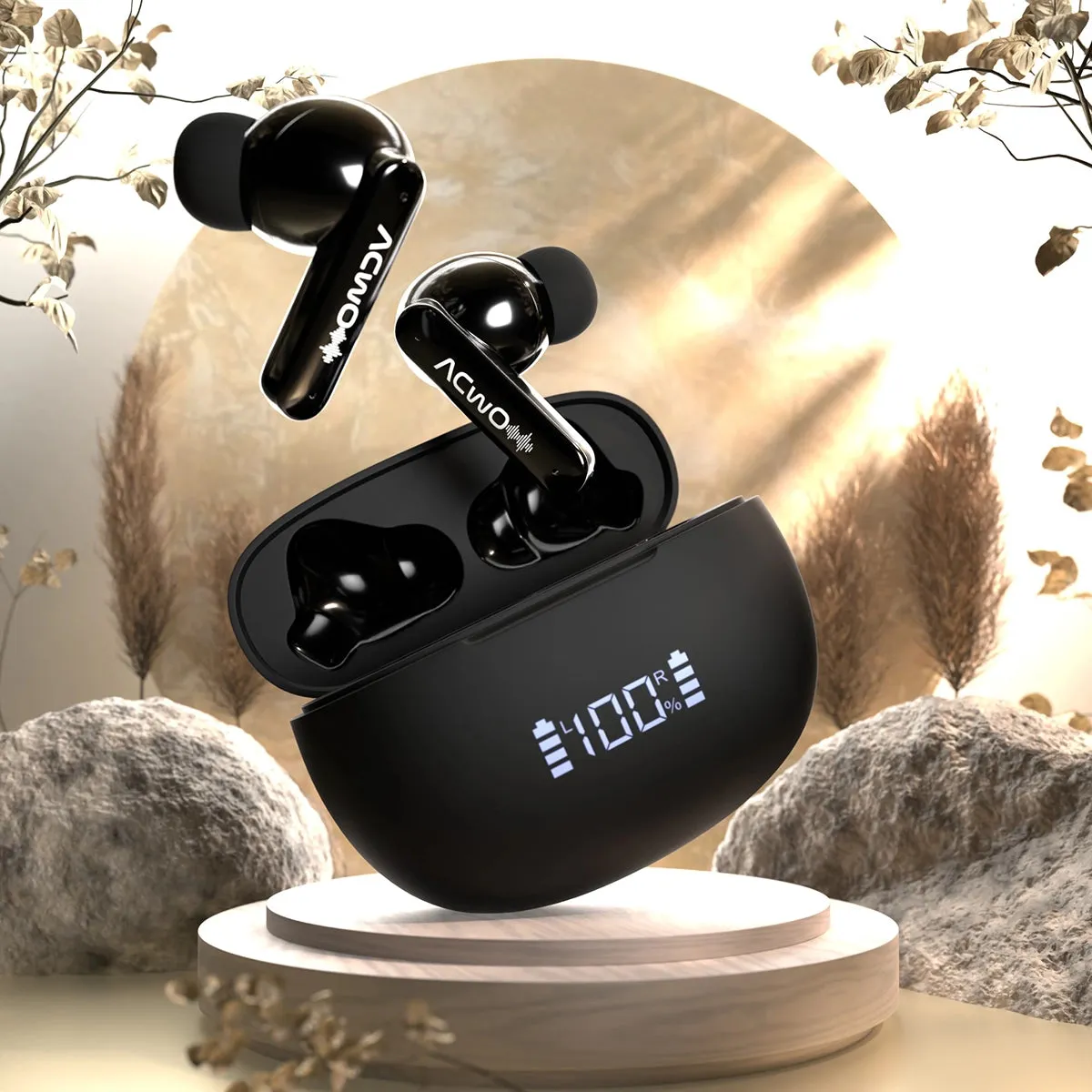 DwOTS 323-In-Ear Detection For Smart Music Control Charcoal Grey