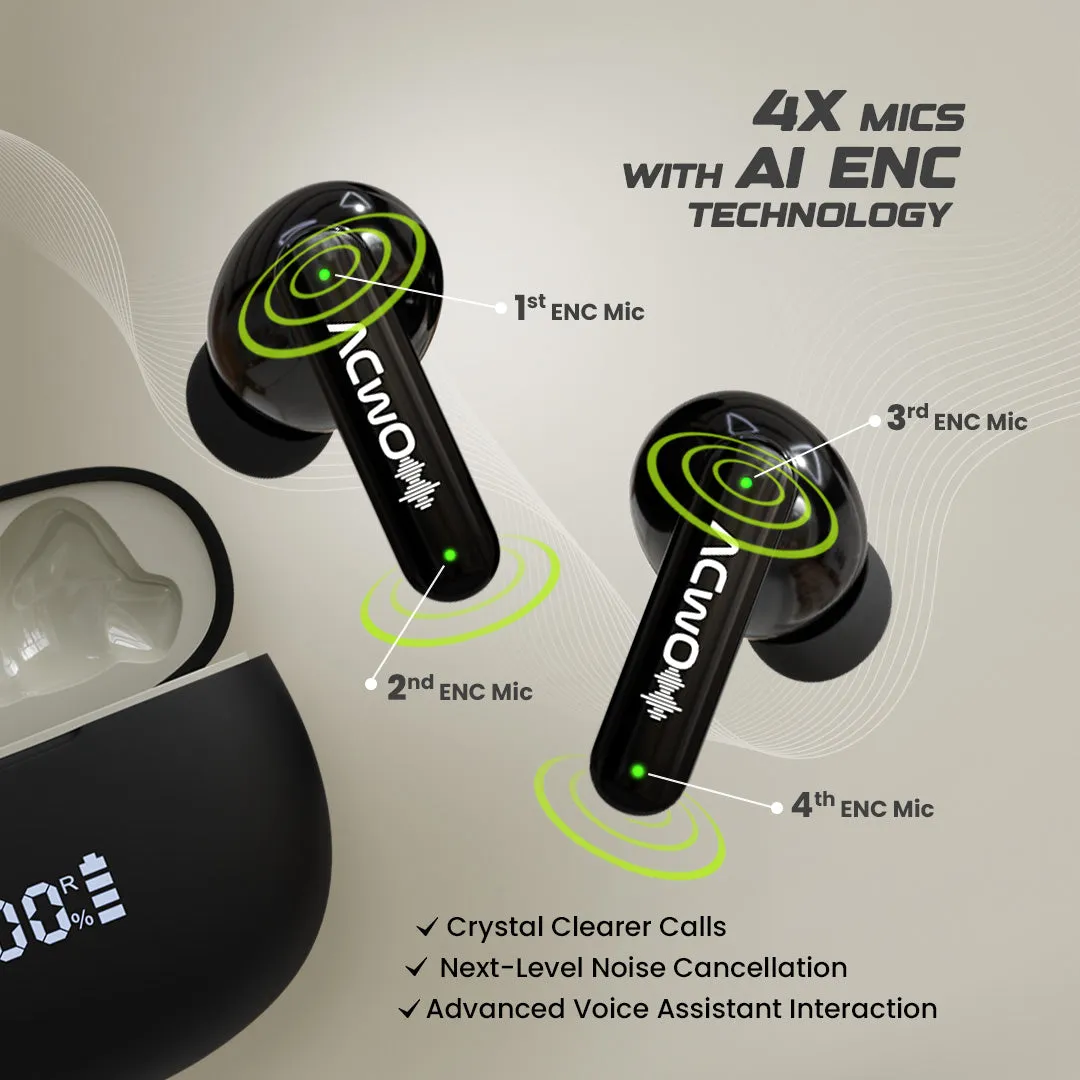 DwOTS 323-In-Ear Detection For Smart Music Control Charcoal Grey