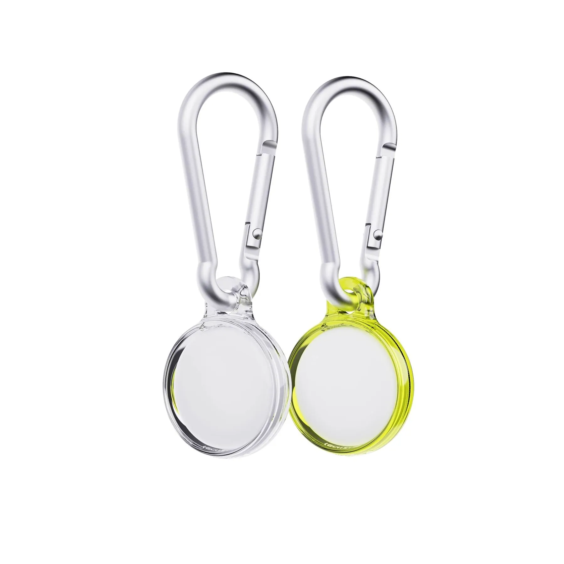 EvoPop - Apple AirTag Case Bundle (x2) - Cyber Lime and Clear