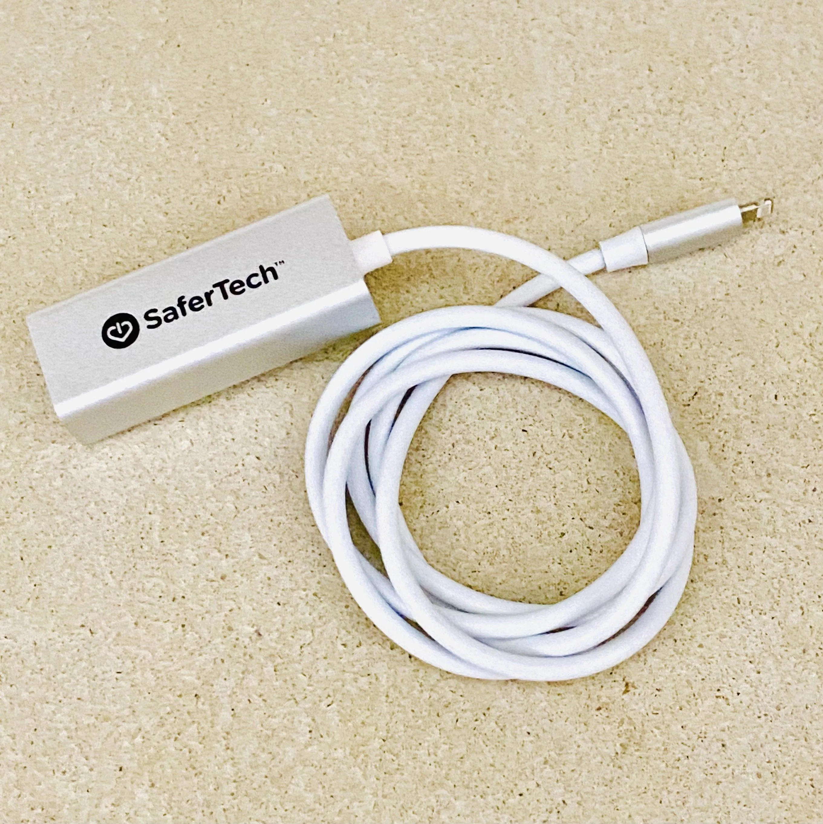 Fast Grounded Lightning Ethernet Adapter. Use iPhone Online with NO Radio Frequency EMF