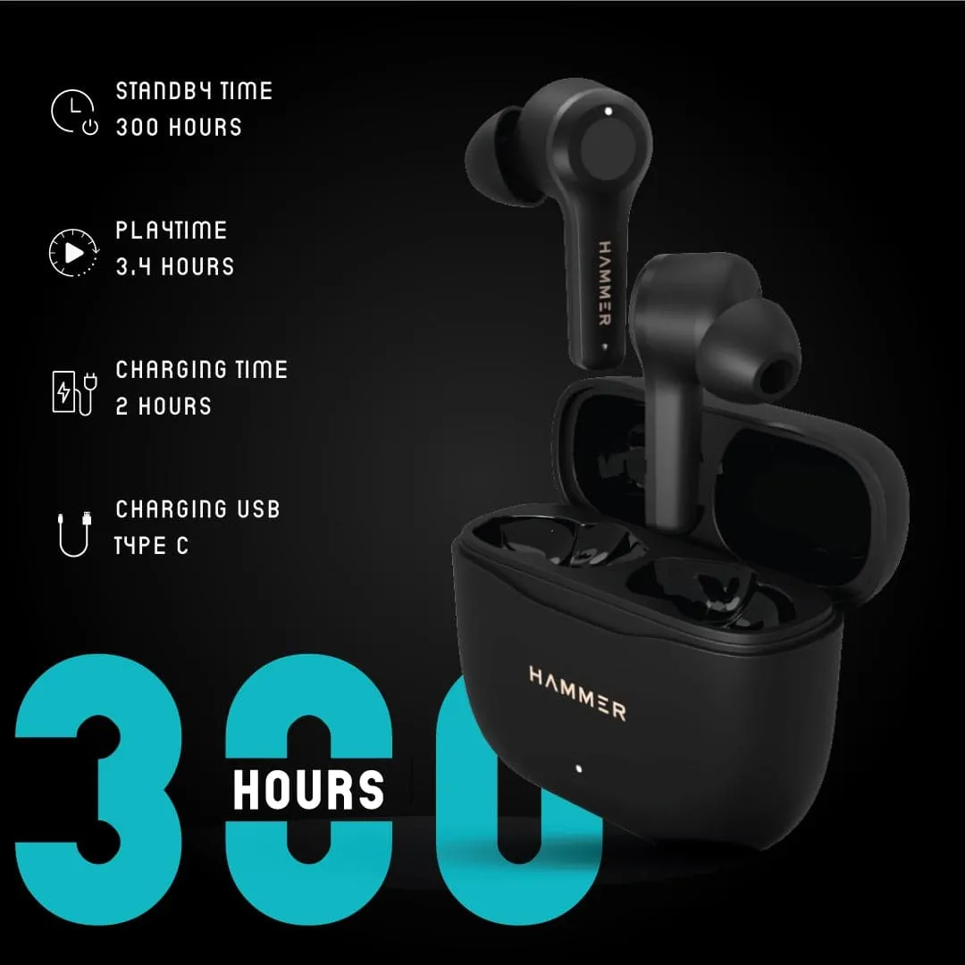 Hammer Solo Pro Truly Wireless Bluetooth Earbuds with Dual Mic