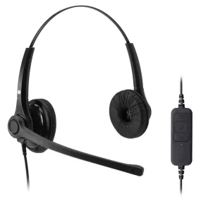 JPL 400B USB Binaural USB Headset With Noise Cancelling, Volume, Mute Controls