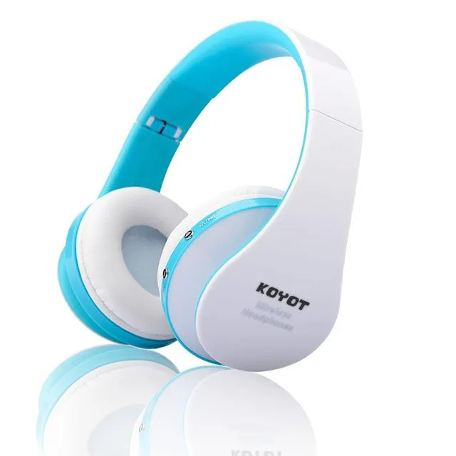 Sure! Heres an optimized title for the e-commerce product with modifiers:

**KOYOT Wireless Bluetooth Stereo Headset - Foldable Sport Earphones with Microphone for Enhanced Sound Quality**

Feel free to let me know if you need further modifications or variations!