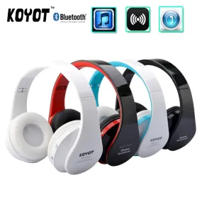 Sure! Heres an optimized title for the e-commerce product with modifiers:

**KOYOT Wireless Bluetooth Stereo Headset - Foldable Sport Earphones with Microphone for Enhanced Sound Quality**

Feel free to let me know if you need further modifications or variations!