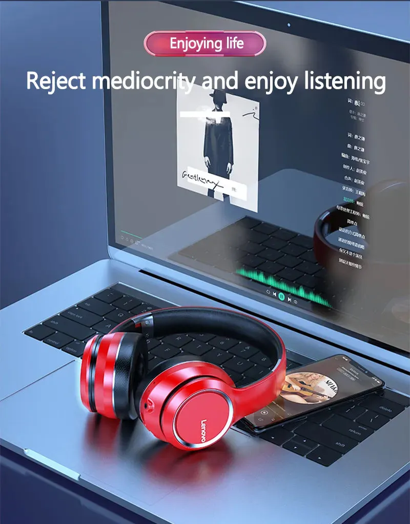 Lenovo HD200 Bluetooth Over-ear Foldable Earphones