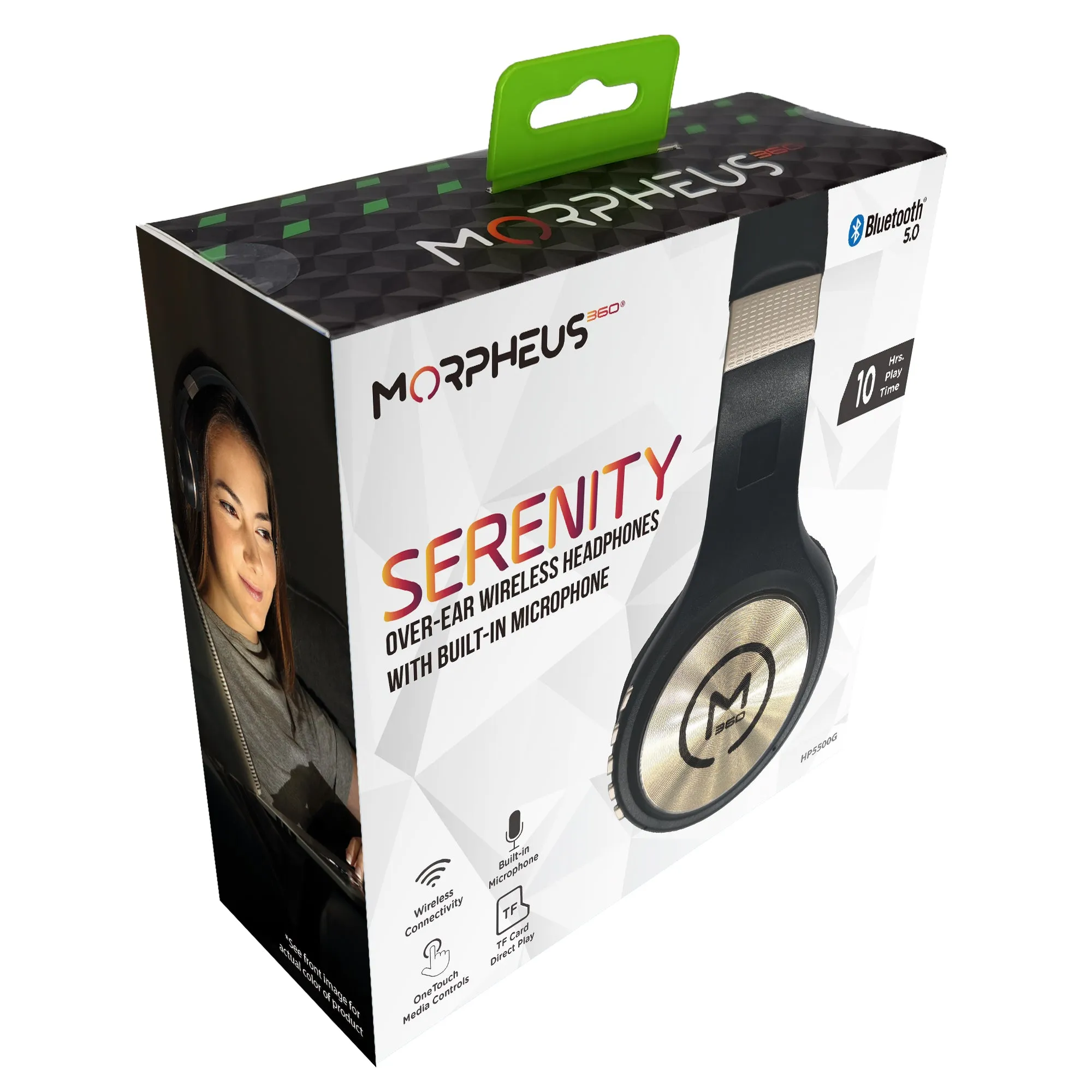 m360 Serenity Wireless Over-Ear Headphones, Bluetooth Headphones, Built-in Microphone, 12H Playtime, HiFi Stereo Headset, Comfortable HP5500G