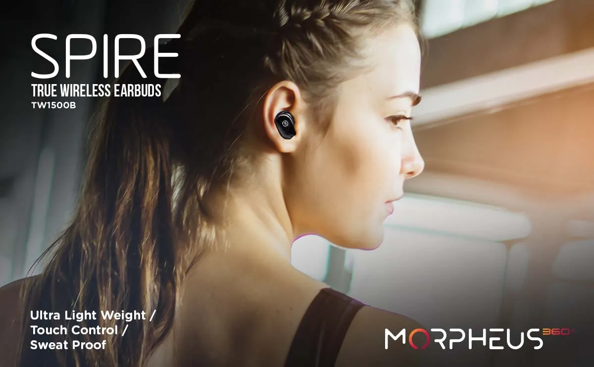 m360 Spire True Wireless Earbuds, Wireless in-ear Headphones Bluetooth Headphones with Microphone TW1500 Series