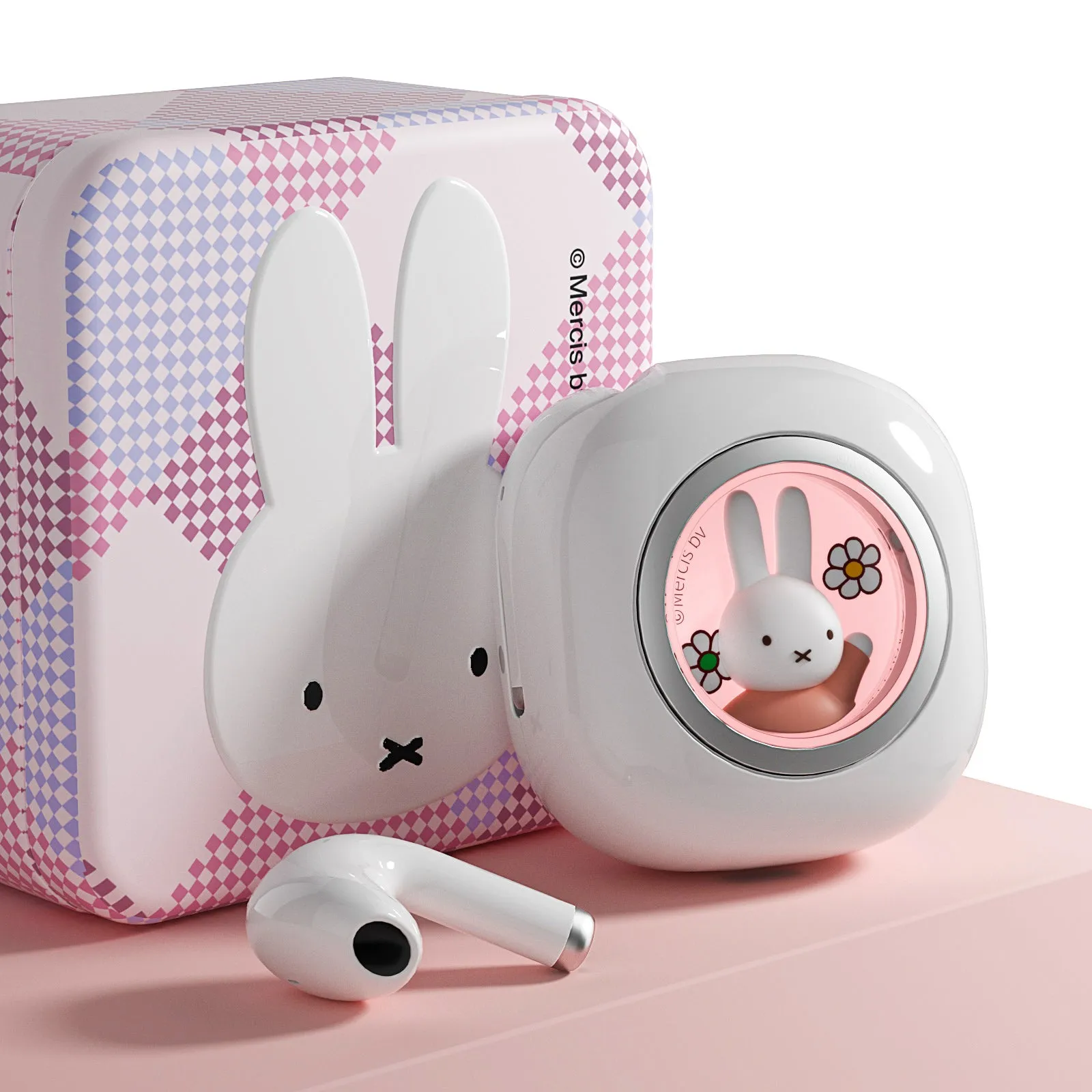 Miffy Bluetooth Wireless EarBuds Pro w/Charge Pad