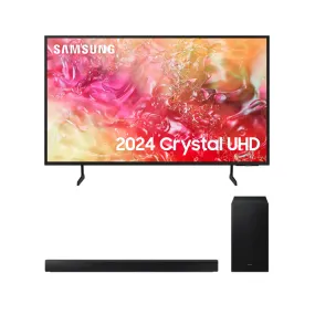 Samsung UE50DU7100KXXU 50 Inch 4K Crystal UHD HDR Smart TV & HW-B650D 3.1ch Soundbar Bundle