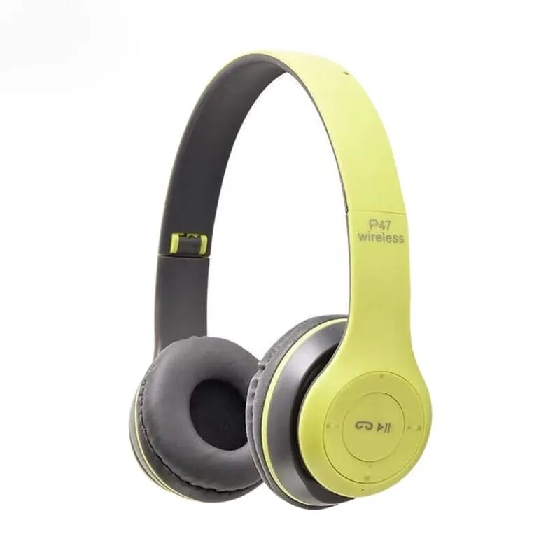 SMAXPro™ Foldable On-Ear Bluetooth Headphones w/ Mic: Super Bass Deep, Lightweight, Over Ear Wireless/Wired Headset