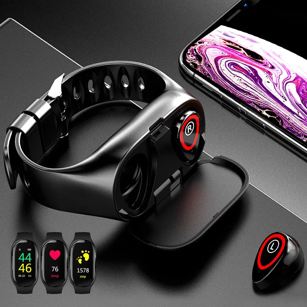 TWS Bluetooth 5.0 Earphone Wireless Headphones for phone Smart Watch with Heart Rate Monitor True Wireless Stereo Sports Earbuds