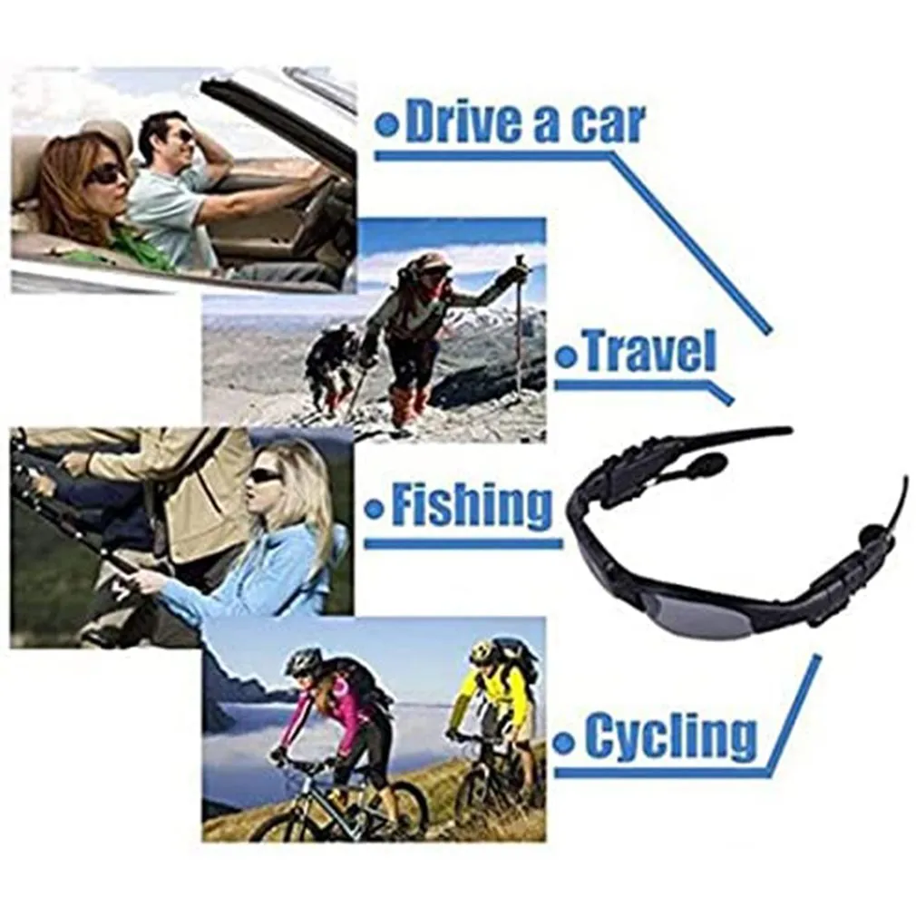 Unisex Bluetooth-compatible 5.0  Sport Earphone  Sunglasses