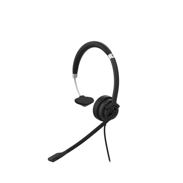 V7 HA401 Deluxe Mono Headset with Boom Mic