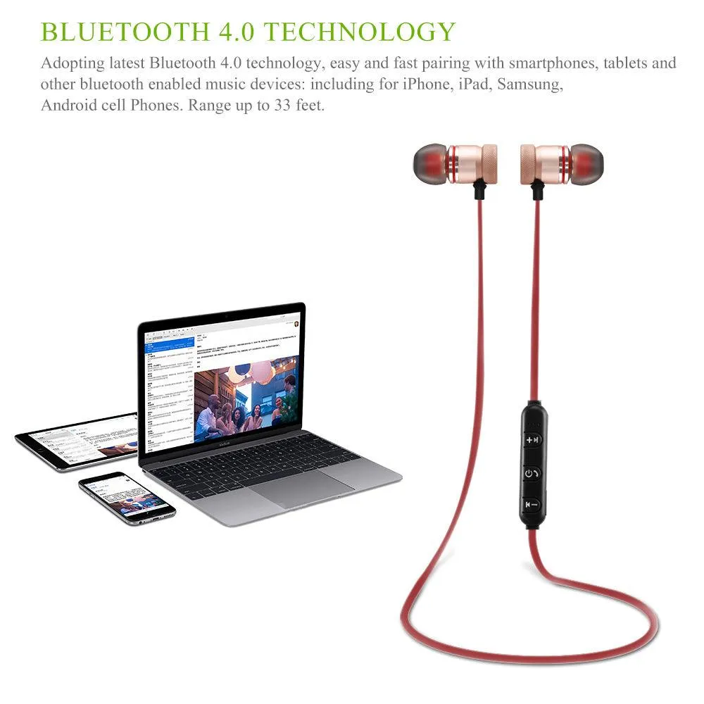 Wireless Bluetooth 4.0 Sports Earbuds