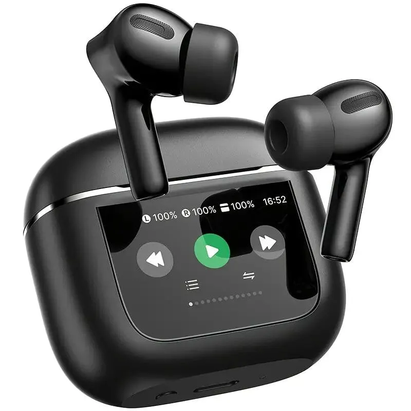 Wireless Earbuds with Smart Touch Screen Charging Case