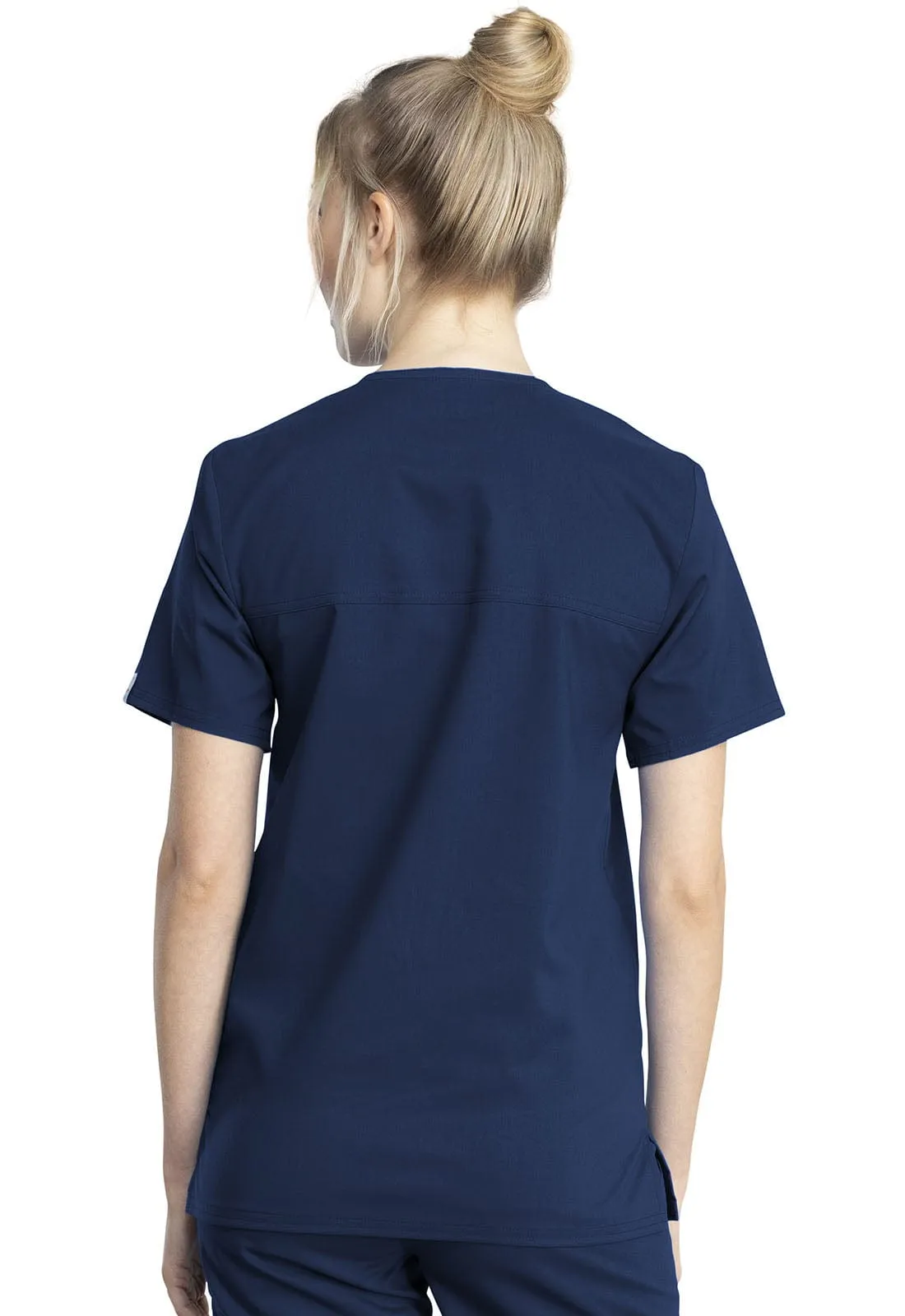 WW Revolution Tech Unisex Tuckable V-Neck Scrub Top Navy WW742AB